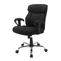 Serta – Fauteuil de direction pivotant en tissu maillé pour taille forte, noir