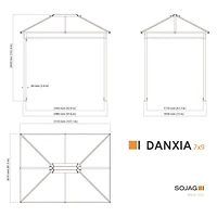 Sojag Danxia 7 x 9 x 9 ft Cream Gazebo