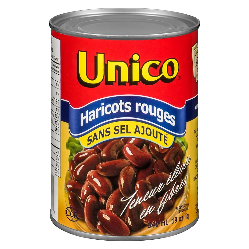 Unico No Salt Added Red Kidney Beans, No Salt Added Red Kidney Beans