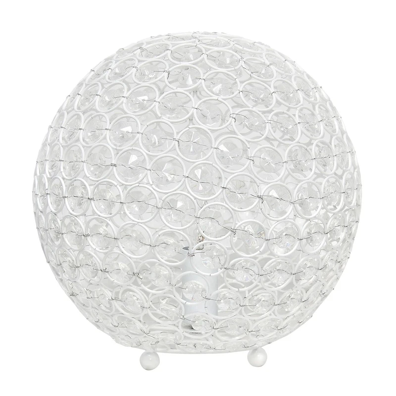 Lampe de table Elegant Designs à paillettes boule de cristal de 10 pouces