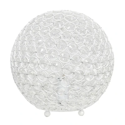 Lampe de table Elegant Designs à paillettes boule de cristal de 10 pouces