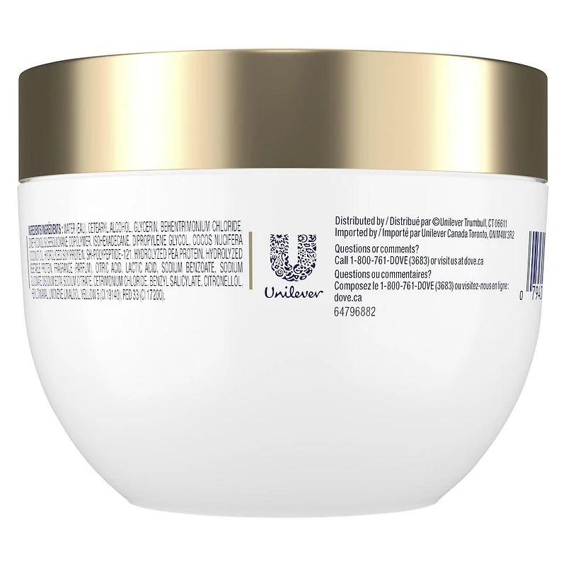 Masque Capillaire Liaisons Fortes 10-en-1 pour cheveux abîmés Dove avec Soin Bio Protéiné + Peptides aide à réparer les signes visibles de dommages extrêmes, 260g 260 g Masque Capillaire