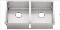 American Imaginations 29-in. W Undermount Brushed Nickel Kitchen Sink Set For Deck Mount Drilling - Strainer Included AI-29399