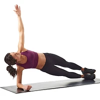 Reebok Delta 5-mm  Fitness Mat, Black, Sweat Activated Ultimate Grip