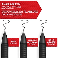 Sharpie S-Gel, Gel Pens, Medium Point (0.7 mm), Black Ink, 8 Count