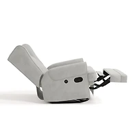 Storkcraft Serenity Wingback Upholstered Recline Glider with USB