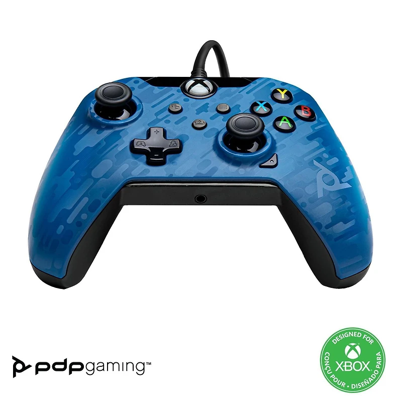 PDP Gaming Wired Controller: Revenant Blue - Xbox Series X|S, Xbox One, Xbox, Windows 10, 049-012-NA-CMBL