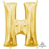 Anagram International Party-Eh! Gold Letter H Balloon, All Ages