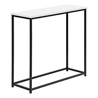 Monarch Specialties Accent Table, Console, Entryway, Narrow, Sofa, Living Room, Bedroom, Metal, Laminate, White, Black, Contemporary, Modern