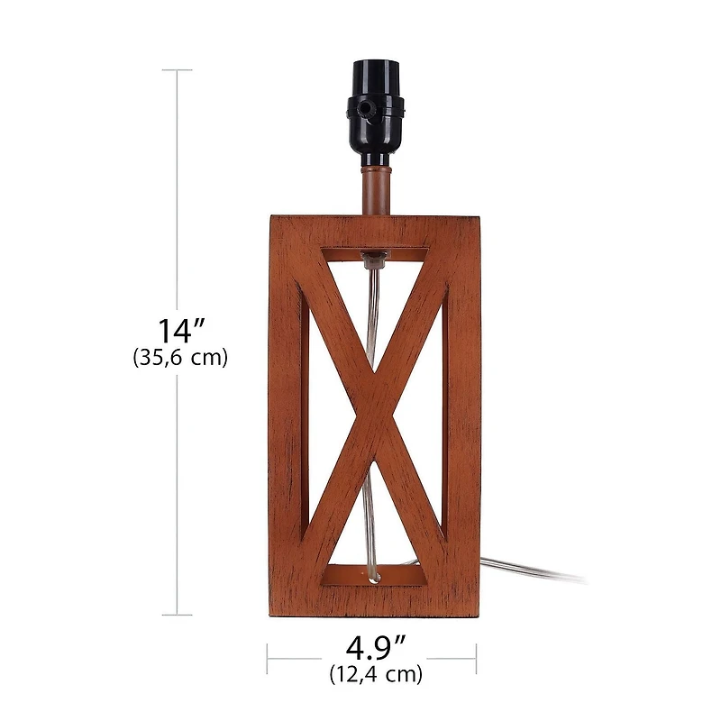 hometrends Lamp Base, 14", wood tone finish
