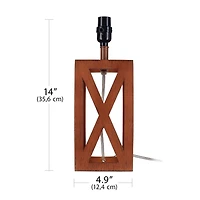 hometrends Lamp Base, 14", wood tone finish