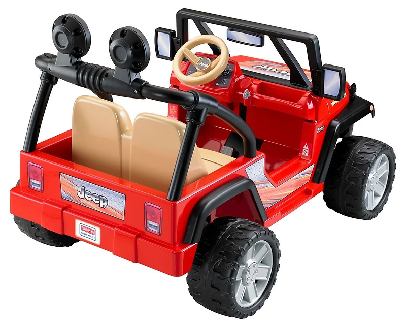 Power Wheels Jeep Wrangler Ride-On Vehicle - Lava Red & Black