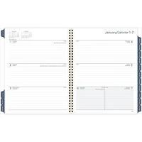 Mead Large Geo Blue Lines 2024 Weekly/Monthly Planner