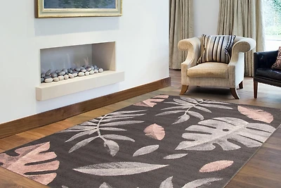 Tapis d'Interieur ECARPET Floral pour Salon, Chambre à Coucher