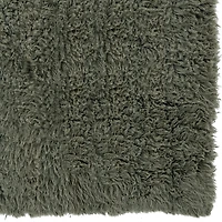 3A Flokati 2000gr 9' x 12' Area Rug, Olive