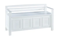 Niles White Storage Bench