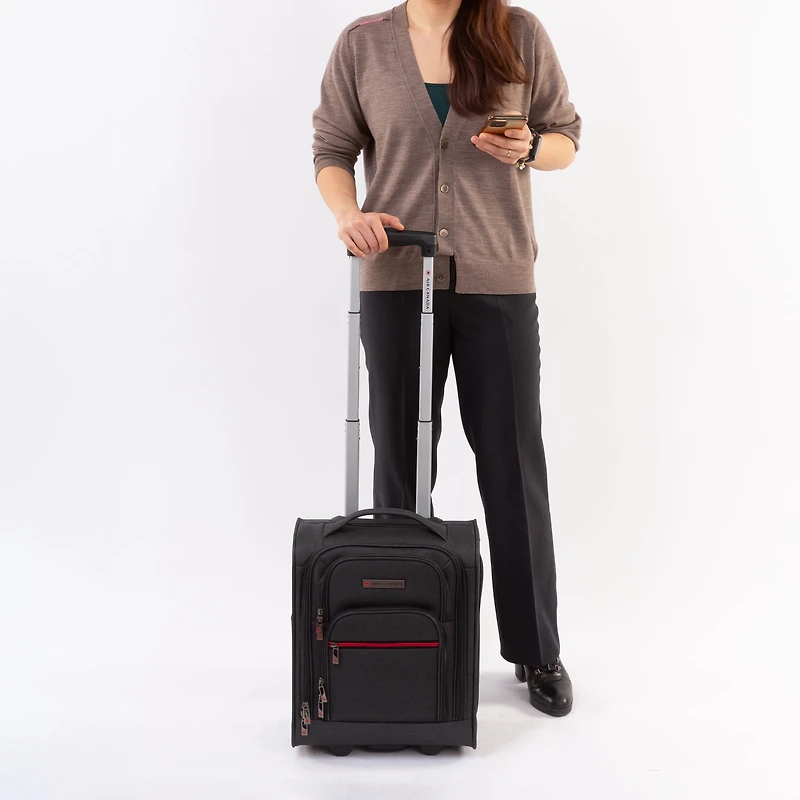 Air Canada Valise Cabine Souple 16", Bagage à Main Léger, Valise de Voyage Sous le Siège