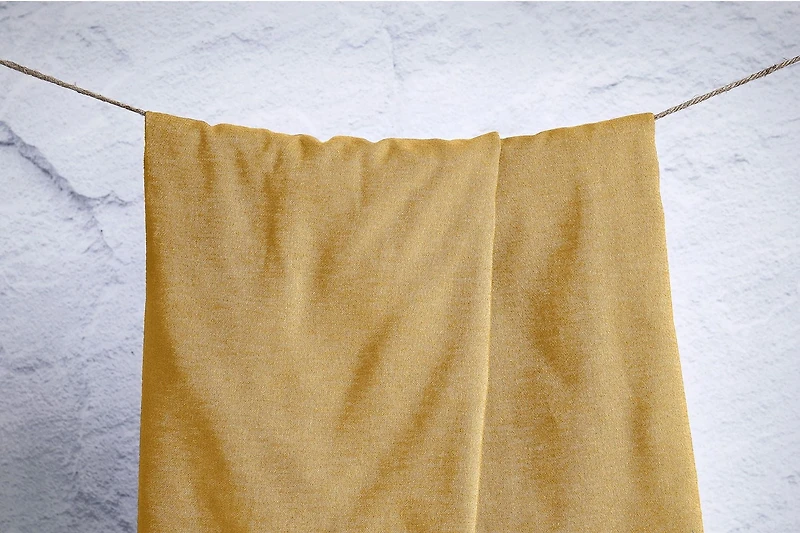 Safdie & Co. Heathered Flannel Comforter Set 2PC - Mustard King