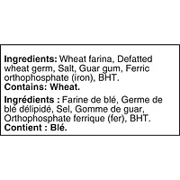 Cream Of Wheat Instant Original Hot Cereal. An excellent source of Vitamin D, iron and calcium., Cream Of Wheat Instant Cereals