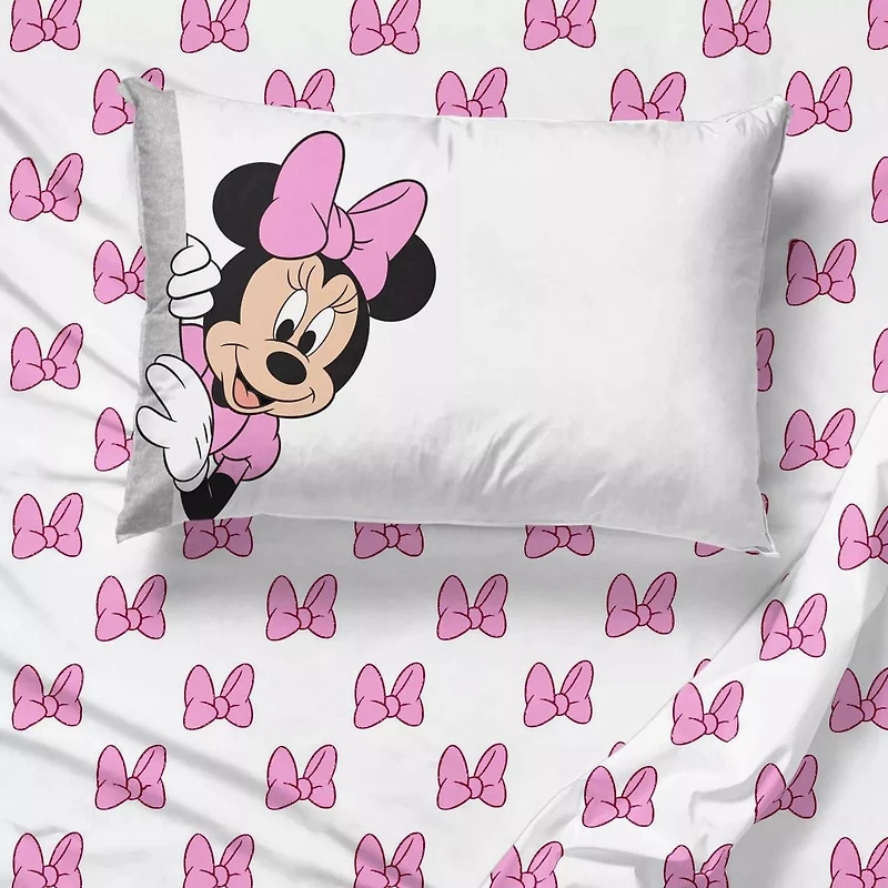 Minnie Mouse Ensemble de Draps pour Lit 1 Place