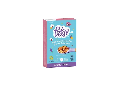 Repas texturé pour bébé aux lentilles