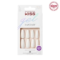 KISS Gel Fantasy - 28 faux ongles, longs Haut volume.