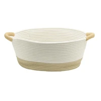 Panier de rangement en corde de coton, thème animal de compagnie avec image de jouets en forme d'os de chien