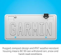 Garmin BC™ 50 – Caméra de recul sans fil, résolution HD, objectif 160 degrés, résistant aux intempéries, portée de 15,2 m pour camions, camping-cars et remorques