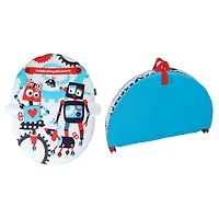 Tapis de Jeu et de Gym pour Bébé Yookidoo. Gym d'Activité 3 en 1 - Aire de Jeu Musicale avec Piste de Robot Motorisée et 20 Activités de Développement pour S'asseoir, S'allonger et le Temps sur le Ven