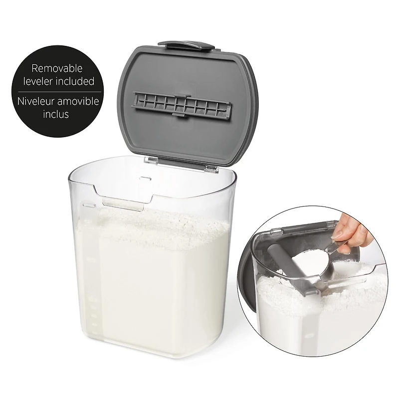 Starfrit ProKeeper Contenant pour Farine avec Niveleur, Mesures graduées, Capacité de 2.7kg/6lb, Étanche à l'air Contenant