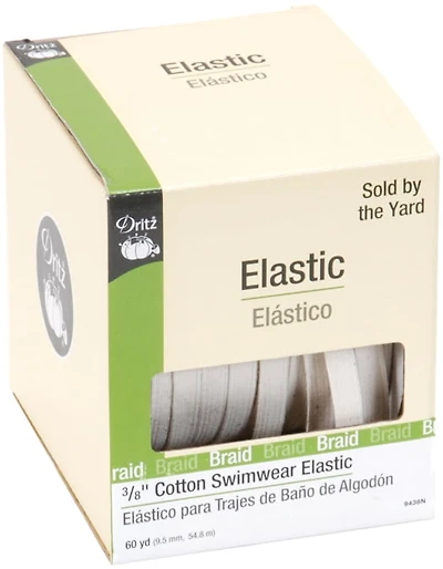 Élastique Dritz 3/4" anti-roulement, blanc, 18 yd