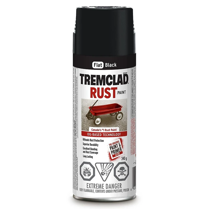 Rust-Oleum Tremclad Oil-Based Rust Paint in Flat black 340g