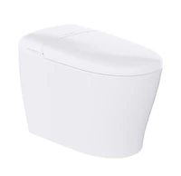 Ecoway Deluxe 1-Piece 1.28GPF Single Flush Elongated Standard Tankless Smart Bidet Toilet in White