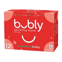Bubly™ Eau Pétillante Saveur Fraise 12 x355 mL, Canettes