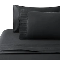 Literie Marina Décoration ultra douce et soyeuse en rayonne de bambou, toutes saisons, fermeture éclair, couleur noire