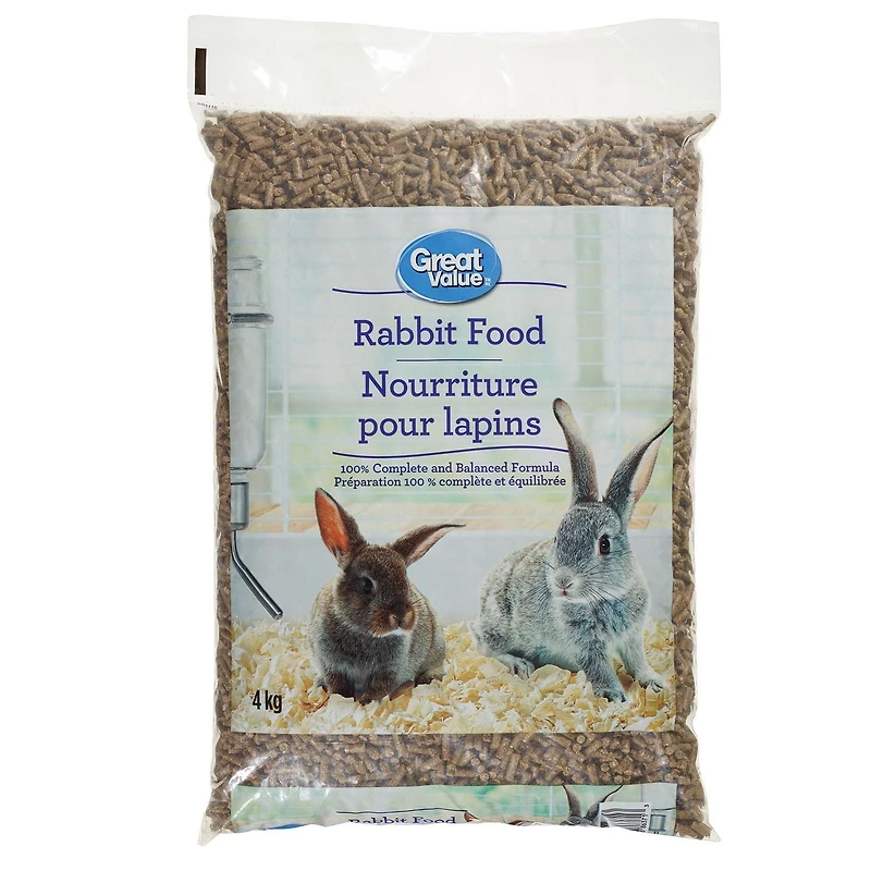 Nouriture pour lapin Great Value - 4 kg Nourriture pour petits animaux