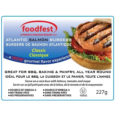 FROZEN FISH - FRENCH Burgers de Saumon Classiques