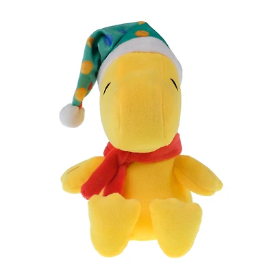 Woodstock 8.2 inch Plush, Wearing Festive Hat and Scarf, Yellow, by Ruz