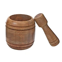 Mortier De Bois De Mangue Et Pilon 4 "