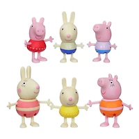 Peppa Pig Peppa's Adventures Peppa's Swim Time Figure 6-Pack Toy, 6 Family and Friend Figures in Swimming Costumes, Ages 3 and up