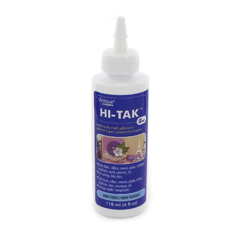 HI-TAK Glue, Extra Tacky Craft Adhesive - 118ml (4 fl. oz), 118 mL