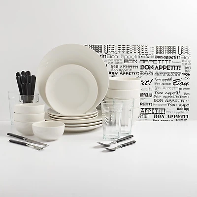 Tabletops Gallery 40Pc Ensemble de vaisselle