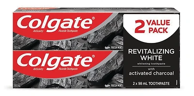 Colgate Essentials Toothpaste with Charcoal, 98 ML, 2-pack