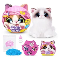 Pets Alive Smitten Kittens Series 2 Cat Interactive Plush Toy, Collectible by ZURU (Colours may vary)