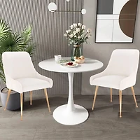 Henry III Dining Chair Set of 2 – Elegant Velvet Dining Accent Chairs with Comfortable Upholstery, Gold Legs, and Stylish Handle Detail on the Back