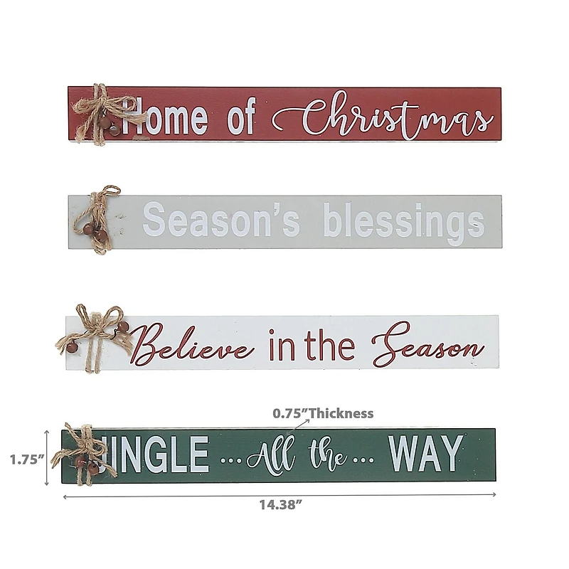 Table Block With Text - Set of 4