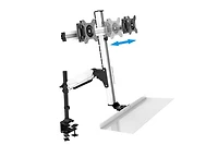Rocelco Ergonomic Floating Desk with Double Monitor Arm