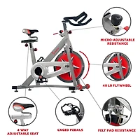 Vélo de cyclisme d'intérieur pro SF-B901 de Sunny Health & Fitness