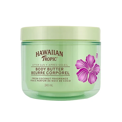 Hawaiian Tropic Lotion après-Soleil Hydratante et Beurre Corporel avec Huile de Coco, 8 Onces