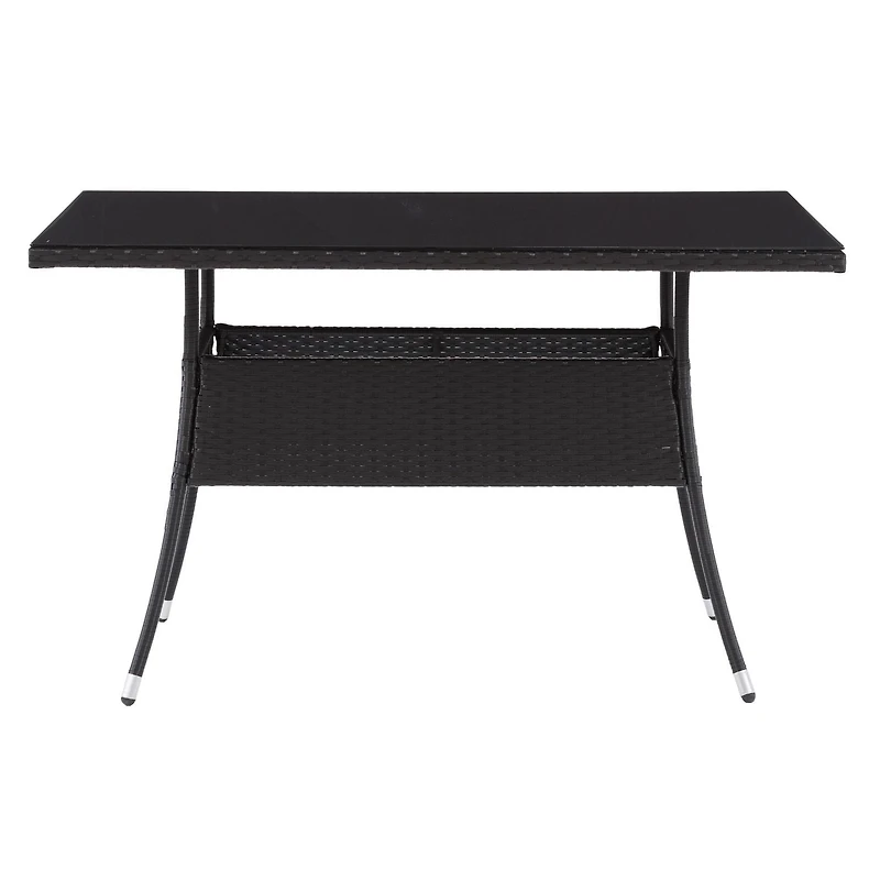 Table de salle à manger rectangulaire - Finition noire
